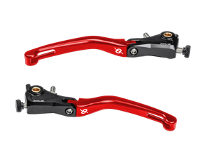 Bonamici Ducati Streetfighter 848 / 1098 Folding Levers (Black/Red): MOTO-D Racing