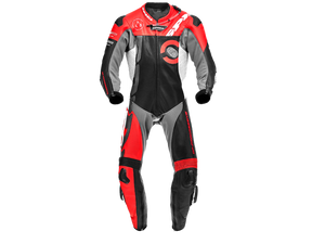 PIDI "DP-Progressive Pro" Motorcycle Racing Leather Suit Black/Red